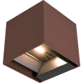 LED Solar wall light with sensor LED/3W/3,7V IP65 3000K brown