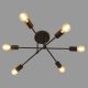 LED Surface-mounted chandelier CAMBRIDGE 6xE27/8W/230V black