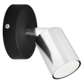 LED Wall spotlight TUNE 1xGU10/6,5W/230V matte chrome/black