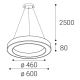 LED2 - LED Dimmable chandelier on a string SATURN LED/50W/230V 3000K/4000K white