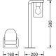Ledvance - Outdoor lamp CASCADE 1xE27/25W/230V IP44 50 cm