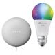 Ledvance - Smart speaker Google Nest Mini + LED RGBW Dimmable bulb SMART+ A60 E27/60W/230V 2000 - 6500K