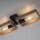 Leuchten Direkt 15657-18 - Surface-mounted chandelier FRANKY 2xE27/60W/230V acacia