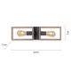 Leuchten Direkt 15657-18 - Surface-mounted chandelier FRANKY 2xE27/60W/230V acacia