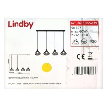 Lindby - Chandelier on a string FRANCES 4xE27/60W/230V