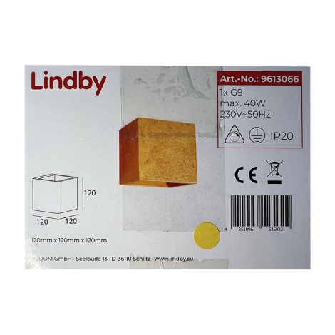 Lindby - Wall light YADE 1xG9/20W/230V