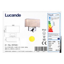 Lucande - LED Wall lamp VIRVE 1XLED/13,4W/230V + 1xLED/3,4W/230V