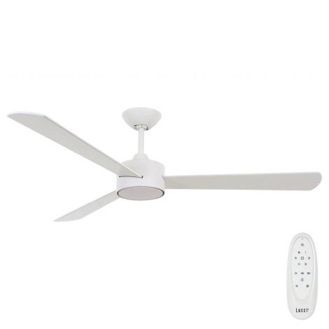 Lucci air 210640 - Ceiling fan AIRFUSION CLIMATE III white/wood + remote control