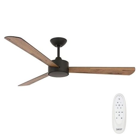 Lucci air 210642 - Ceiling fan AIRFUSION CLIMATE III black/wood + remote control