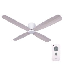 Lucci air 210986 - Ceiling fan FRASER white/wood + remote control