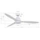 Lucci air 213043 - LED Ceiling fan WHITEHAVEN GX53/17W/230V white + remote control