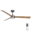 Lucci air 21610449 - LED Dimmable ceiling fan CLIMATE 1xGX53/12W/230V brown/chrome + remote control