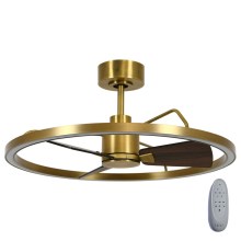 Lucci air 21611649 - LED Dimmable ceiling fan CESSNA LED/36W/230V 3000/4000/5000K gold + remote control