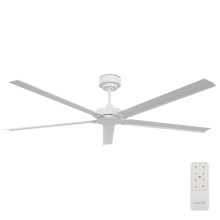Lucci air 21616049 - Ceiling fan MONZA IP55 white + remote control