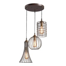 LUXERA 46073 - Chandelier on a string TRION 3xE27/60W/230V