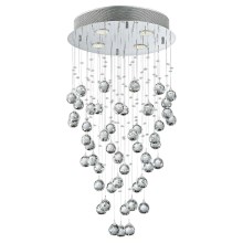 LUXERA 62411 - Surface-mounted crystal chandelier NORR 4xGU10/50W/230V