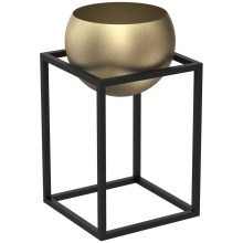 Metal flowerpot 51,3x29 cm black/gold