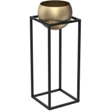 Metal flowerpot 81,3x29 cm black/gold