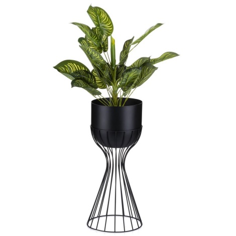 Metal flowerpot LOFT 46x20 cm black