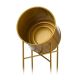 Metal flowerpot OSLO 55x21 cm gold
