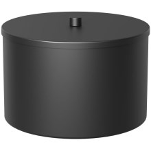 Metal storage box 12x17,5 cm black