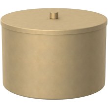 Metal storage box 12x17,5 cm gold