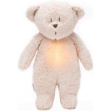 Moonie - Snuggle buddy with a melody and light little bear organic rose natur