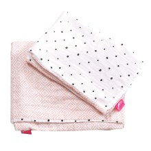 MOTHERHOOD - Cotton muslin bed linen for baby cots Pro-Washed 2-piece pink