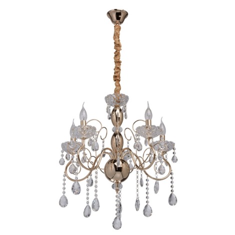 MW-LIGHT - Crystal chandelier on a chain ADELE 5xE14/40W/230V