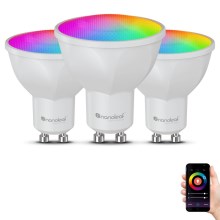 Nanoleaf - SET 3x LED RGBCW Dimmable bulb ESSENTIALS GU10/5W/230V 2700-6500K CRI 90