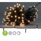 LED Christmas outdoor chain 48xLED/7 functions/3xAA 4,1m IP44 warm white