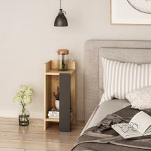 Nightstand ELOS 60x25 cm brown/anthracite