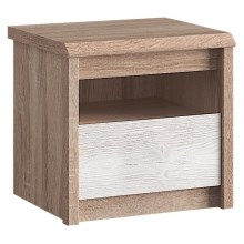 Nightstand ENTO 45x46,5 cm brown/white