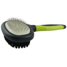 Nobleza - Double-sided brush for dogs green