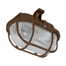 Outdoor ceiling light OVAL 1xE27/60W/230V IP44 brown