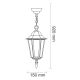 Outdoor chandelier 1xE27/60W/230V patina