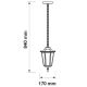 Outdoor chandelier on a chain 1xE27/60W/230V IP44 white