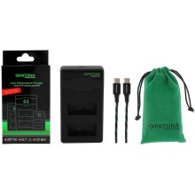 PATONA - Fast charger Dual Fuji NP-W126 + cable USB-C 0,6m