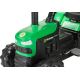 Pedal tractor with a cart black/green