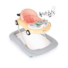 PETITE&MARS - Baby walker with a melody CABRIO orange