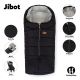 PETITE&MARS - SET Baby footmuff 3in1 JIBOT + hand muffs for a stroller JASIE black