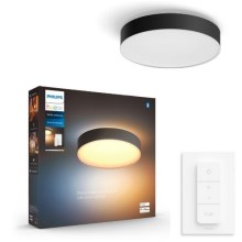 Philips - LED Dimmable ceiling light Hue LED/19,2W/230V 2200-6500K d. 381 mm black + remote control