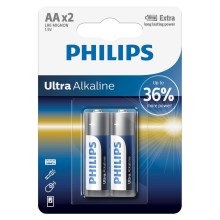 Philips LR6E2B/10 - 2 pcs Alkaline battery AA ULTRA ALKALINE 1,5V