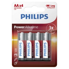 Philips LR6P4B/10 - 4 pcs Alkaline battery AA POWER ALKALINE 1,5V