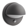 Philips - Outdoor wall light with a sensor JUNE 1xE27/12W/230V IP44