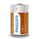 Philips R20L2F/10 - 2 pcs Zinc-chloride battery D LONGLIFE 1,5V