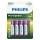 Philips R6B4A210/10 - 4 pcs Rechargeable battery AA MULTILIFE NiMH/1,2V/2100 mAh