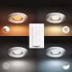 Philips - SET 3x LED Dimmable bathroom light Hue ADORE 1xGU10/5W/230V IP44 + remote control