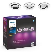 Philips - SET 3x LED RGB Dimmable recessed light Hue CENTURA 1xGU10/5,7W/230V 2000-6500K