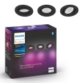Philips - SET 3x LED RGB Dimmable recessed light Hue CENTURA 1xGU10/5,7W/230V 2000-6500K